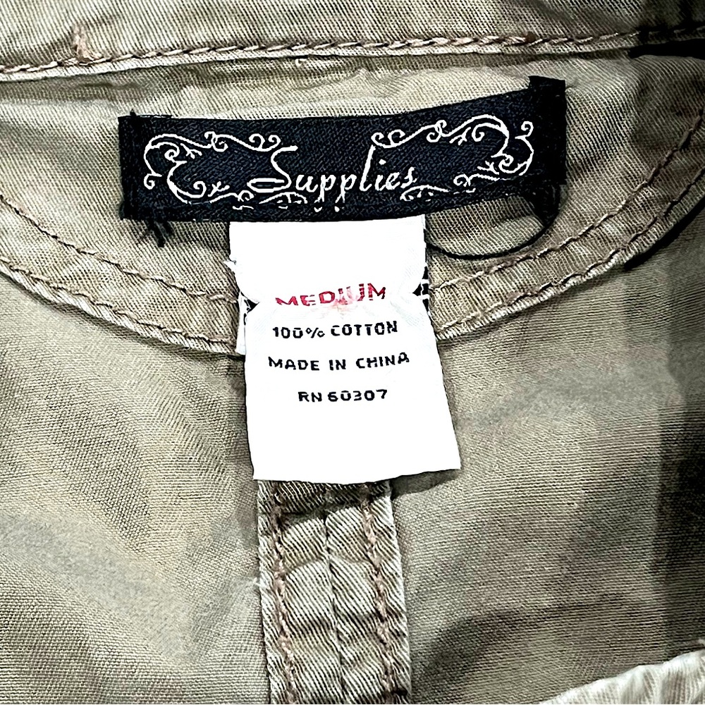Supplies by Union Bay Cropped Cotton Jacket Detail Stitching & Design Size M - Picture 8 of 8